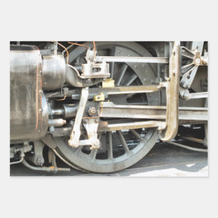 FEUILLE DE PAPIER CADEAU TRAIN À VAPEUR