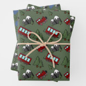 Feuille De Papier Cadeau Train d'aventure (En situation)