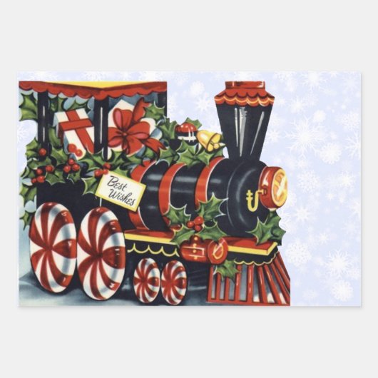 Feuille De Papier Cadeau Train de vacances (Devant 3)