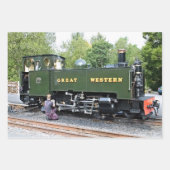 FEUILLE DE PAPIER CADEAU TRAINS À VAPEUR (Devant 3)