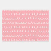 Feuille De Papier Cadeau Traits de coups abstraits mignons (Devant 3)