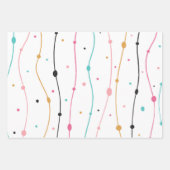 Feuille De Papier Cadeau Traits de coups abstraits mignons (Devant 2)