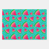 Feuille De Papier Cadeau Tranche de pastèque fraîche d'été Cool (Devant)
