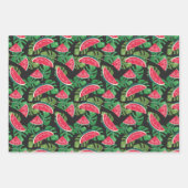 Feuille De Papier Cadeau Tranches de pastèque tropicales motif été (Devant 2)