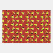 Feuille De Papier Cadeau Tranches de pizza au fromage Pepperoni Points de v (Devant 2)