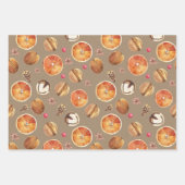 Feuille De Papier Cadeau Tranches d'orange séchées Rustiques Kraft Épices e (Devant)