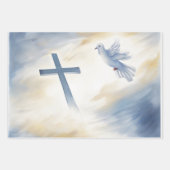 Feuille De Papier Cadeau Tranquillité croisée et colombe (Devant 3)