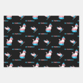 Feuille De Papier Cadeau Trans Pride Chat - Soyez vous-même (Devant 2)