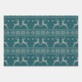 Feuille De Papier Cadeau Transformative Teal - Fair Isle - Holiday (Devant 2)