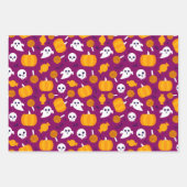 FEUILLE DE PAPIER CADEAU TREATS D'HALLOWEEN (Devant)