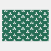 Feuille De Papier Cadeau Trèfle Blanc Vert (Devant)
