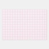 Feuille De Papier Cadeau Treillis Rose Clair - Blanc (Devant 2)