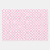 Feuille De Papier Cadeau Trellis Diamant Blanc - Rose Clair (Devant)