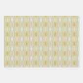 Feuille De Papier Cadeau Trendy Opulent Or et blanc multi motifs (Devant 2)