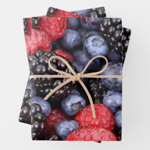Feuille De Papier Cadeau Très Berry