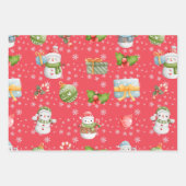 Feuille De Papier Cadeau Très joyeux Père Noël Rouge (Devant 2)