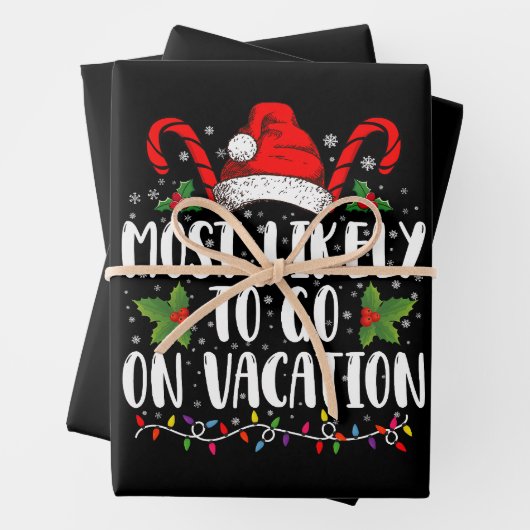 Feuille De Papier Cadeau Très Probable De Partir En Vacances Correspondant (En situation)