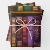 Feuille De Papier Cadeau Trésors littéraires - Livres anciens classiques (En situation)