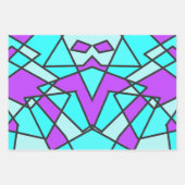 Feuille De Papier Cadeau Triangle Abstrait (Devant 3)