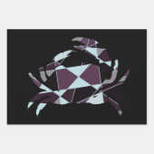Feuille De Papier Cadeau Triangle black grey white maroon Abstract (Devant 2)