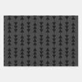 Feuille De Papier Cadeau Triangles à pendage noir moderne et élégant sur fu (Devant)