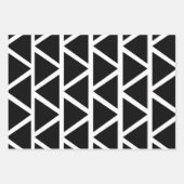 Feuille De Papier Cadeau Triangles noirs (Devant 3)