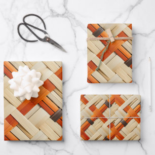 Feuille De Papier Cadeau Tribal Weave Artistry Moja Cadeau Sac Petit