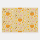 Feuille De Papier Cadeau Trick ou traitements Jack-o-Lantern Halloween Impr (Devant 3)