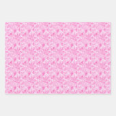 Feuille De Papier Cadeau Trio Abstrait Rose (Devant)