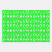 Feuille De Papier Cadeau Trio Alien (Devant 3)