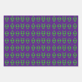 Feuille De Papier Cadeau Trio Alien (Devant 2)