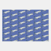 Feuille De Papier Cadeau Trio Avion Enfants (Devant 3)