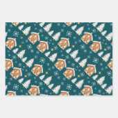 Feuille De Papier Cadeau Trio cadeau de vacances (Devant)