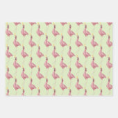 Feuille De Papier Cadeau Trio d'animaux d'anniversaire mignons (Devant)