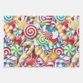 Feuille De Papier Cadeau Trio de Candyland (Devant)