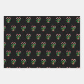 Feuille De Papier Cadeau Trio de friandises de Noël (Devant)