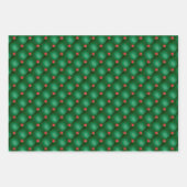 Feuille De Papier Cadeau Trio de Noël avec feuillu (Devant 2)