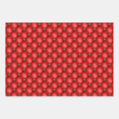 Feuille De Papier Cadeau Trio de Noël avec feuillu (Devant)