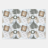 Feuille De Papier Cadeau Trio de Noël victorien (Devant 3)