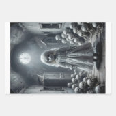 Feuille De Papier Cadeau Trio de poupées fantôme déplaisant - Découpage - (Devant)