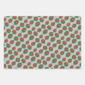 Feuille De Papier Cadeau Trio des olives rétro atomiques (Devant)