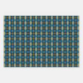 Feuille De Papier Cadeau Trio Diamond & Gold Grid (Devant 3)