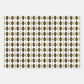Feuille De Papier Cadeau Trio Diamond & Gold Grid II (Devant)