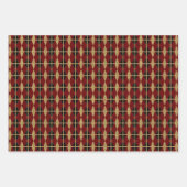 Feuille De Papier Cadeau Trio Diamond & Gold Grid II (Devant 3)