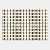 Feuille De Papier Cadeau Trio Diamond & Gold Grid V (Devant 3)