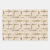 Feuille De Papier Cadeau Trio moderne du milieu du siècle (Devant 3)