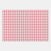 Feuille De Papier Cadeau Trio nordique rose et vert (Devant 3)