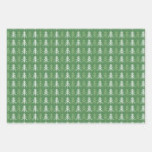 Feuille De Papier Cadeau Trio nordique rose et vert (Devant 2)