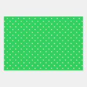 Feuille De Papier Cadeau Trio Pois rose et vert (Devant 2)