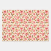 Feuille De Papier Cadeau Trio Rose & Or (Devant 3)